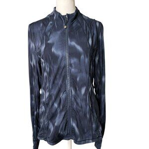 Member's Mark Zen Blue Tye Dye Active Jacket With Thumb holes Women's Size L